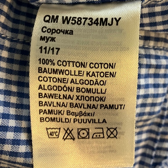 Wrangler navy and white checked western shirt - Picture 5 of 7